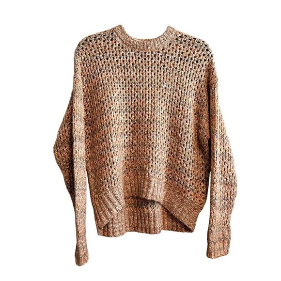 Madewell Space Dyed Open Knit Neutral Multi-Color Pullover Sweater NWT Size S - Picture 1 of 11